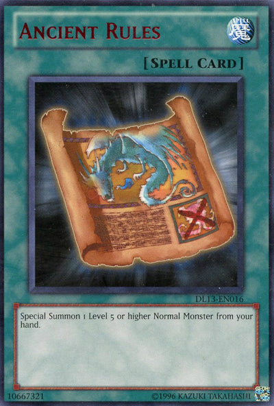 Ancient Rules (Red) [DL13-EN016] Rare | Jomio and Rueliete's Cards and Comics