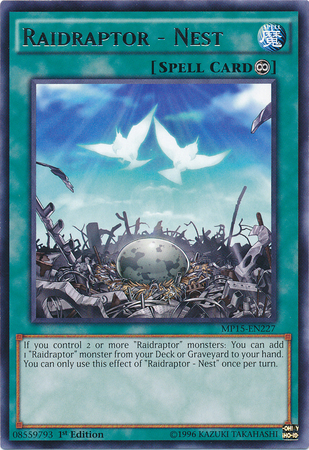 Raidraptor - Nest [MP15-EN227] Rare | Jomio and Rueliete's Cards and Comics