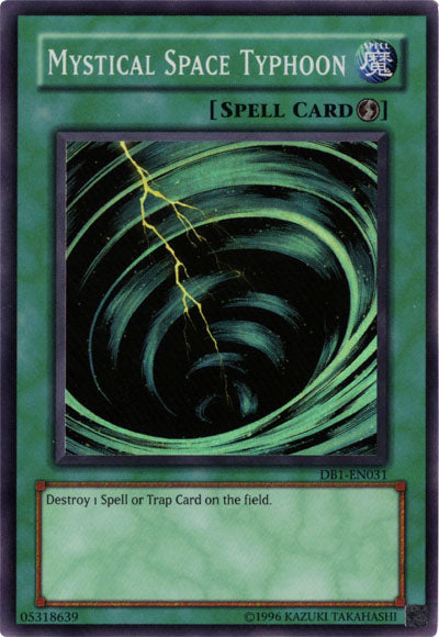 Mystical Space Typhoon [DB1-EN031] Super Rare | Jomio and Rueliete's Cards and Comics