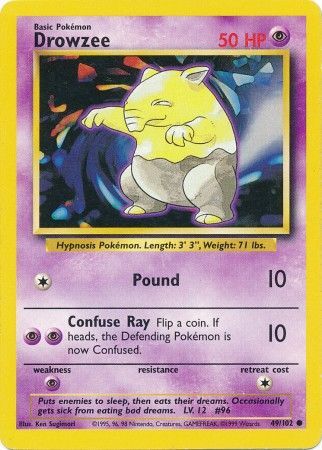 Drowzee (49/102) [Base Set Unlimited] | Jomio and Rueliete's Cards and Comics