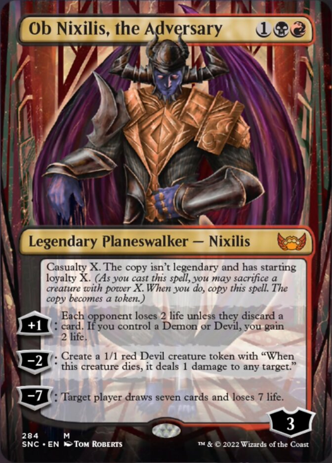 Ob Nixilis, the Adversary (Borderless) [Streets of New Capenna] | Jomio and Rueliete's Cards and Comics