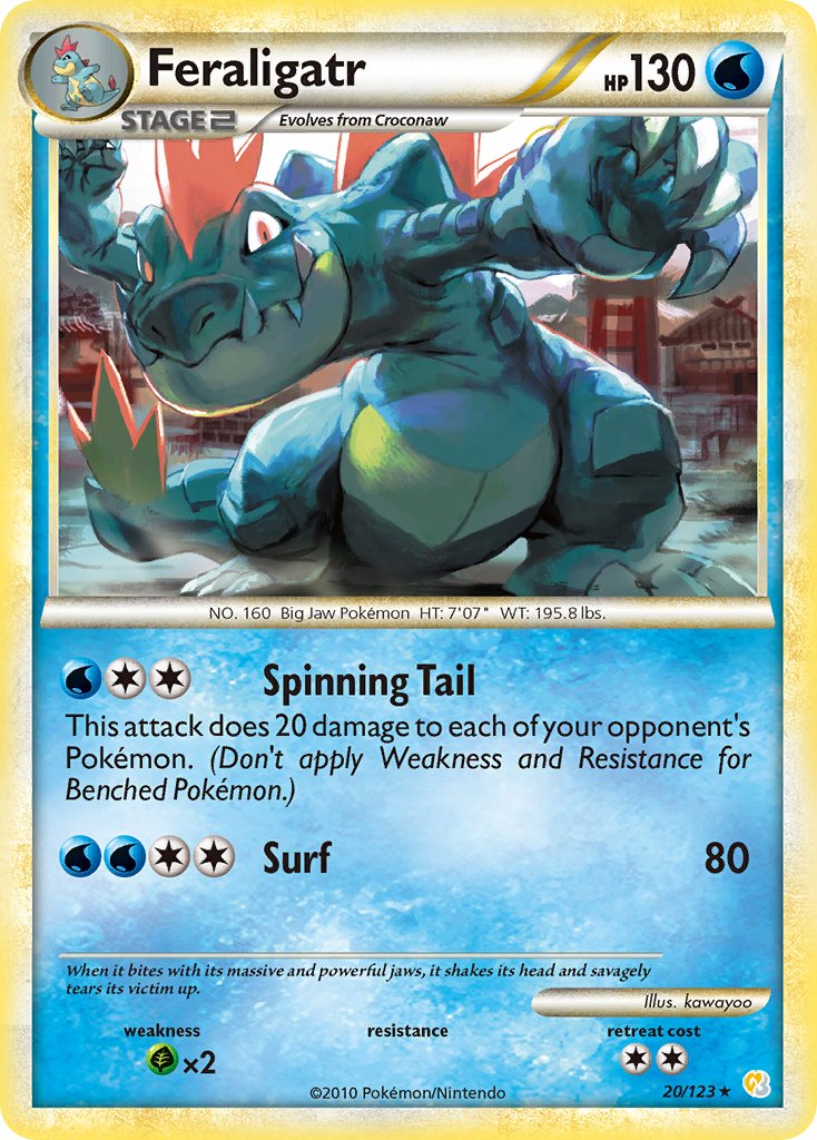 Feraligatr (20/123) (Theme Deck Exclusive) [HeartGold & SoulSilver: Base Set] | Jomio and Rueliete's Cards and Comics