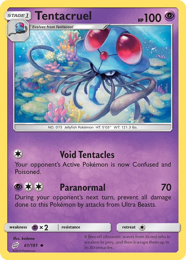 Tentacruel (61/181) [Sun & Moon: Team Up] | Jomio and Rueliete's Cards and Comics