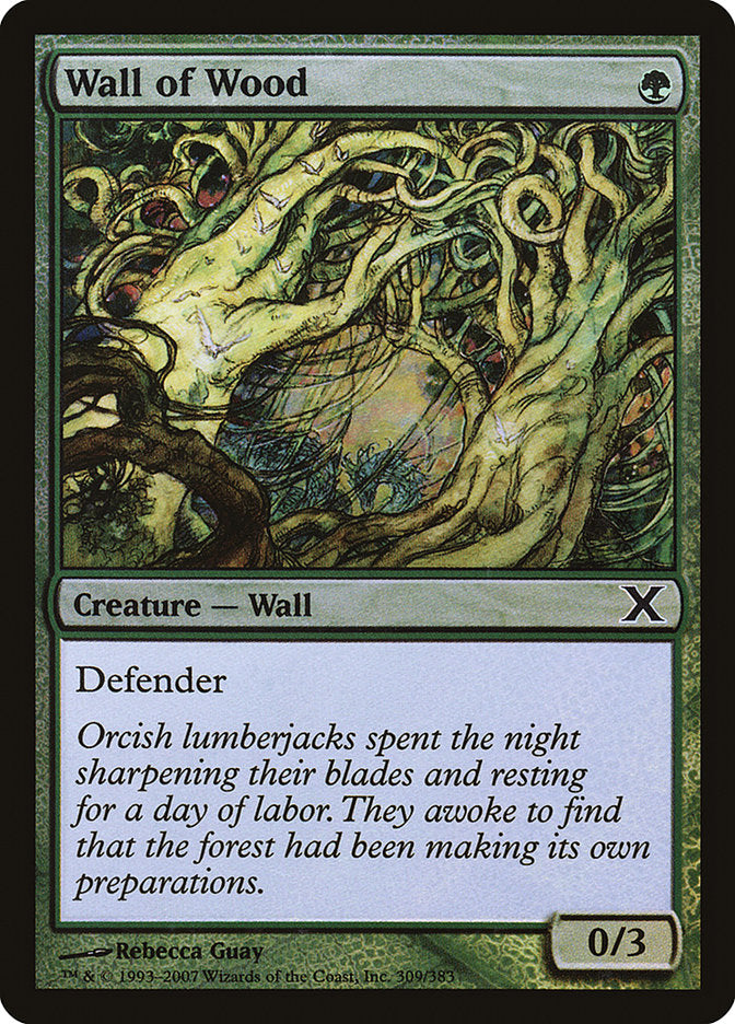 Wall of Wood (Premium Foil) [Tenth Edition] | Jomio and Rueliete's Cards and Comics