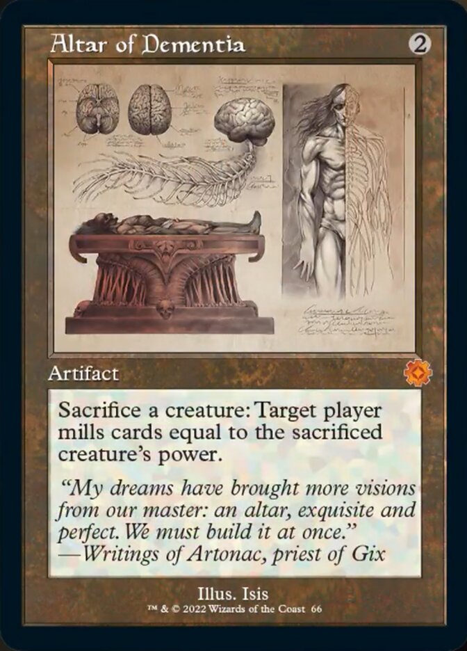 Altar of Dementia (Retro Schematic) [The Brothers' War Retro Artifacts] | Jomio and Rueliete's Cards and Comics