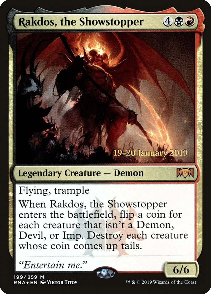 Rakdos, the Showstopper [Ravnica Allegiance Prerelease Promos] | Jomio and Rueliete's Cards and Comics