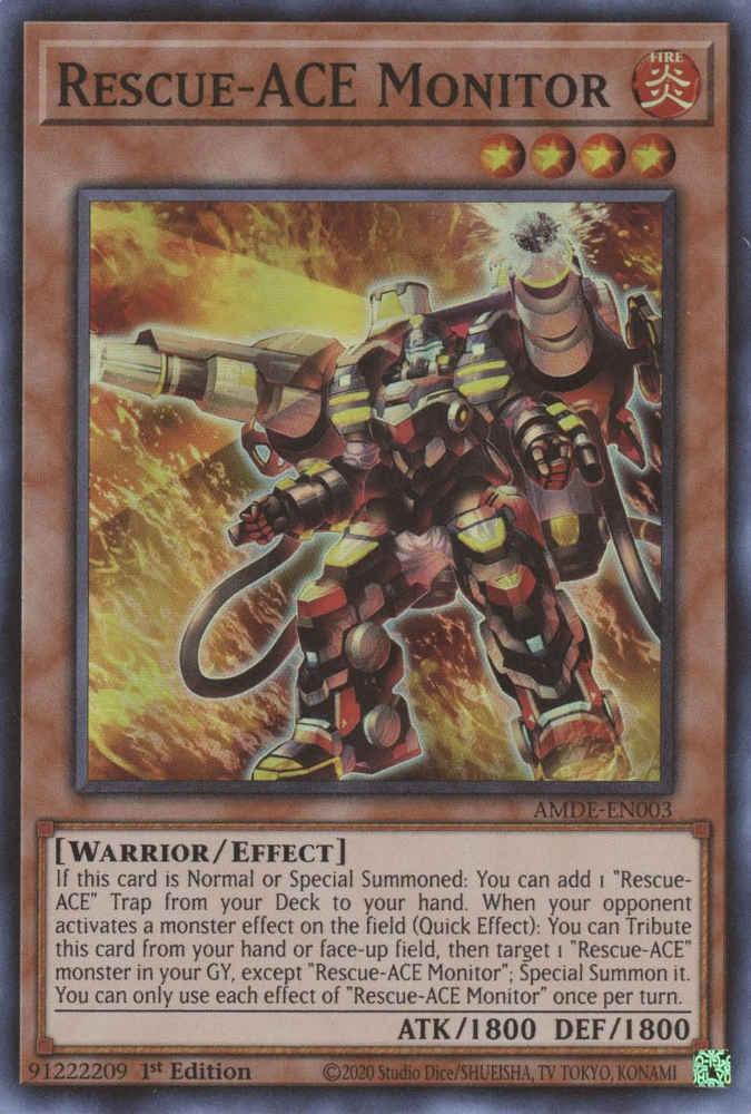 Rescue-ACE Monitor [AMDE-EN003] Super Rare | Jomio and Rueliete's Cards and Comics