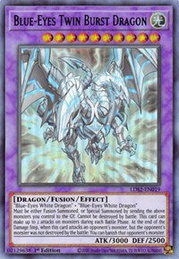 Blue-Eyes Twin Burst Dragon (Green) [LDS2-EN019] Ultra Rare | Jomio and Rueliete's Cards and Comics