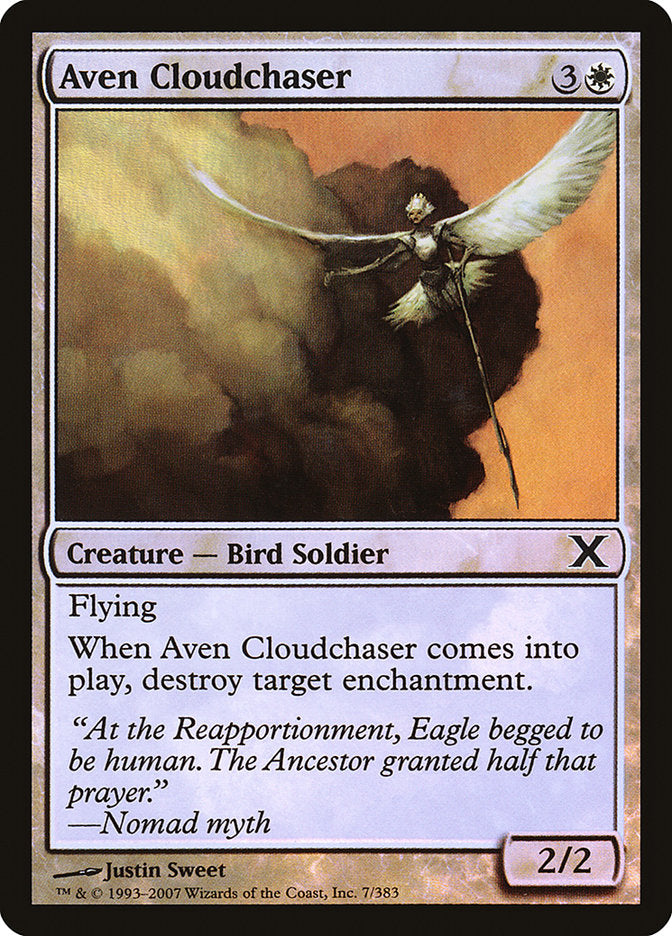 Aven Cloudchaser (Premium Foil) [Tenth Edition] | Jomio and Rueliete's Cards and Comics