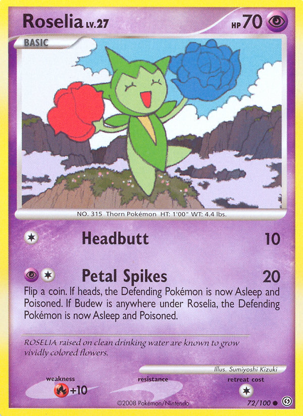 Roselia (72/100) [Diamond & Pearl: Stormfront] | Jomio and Rueliete's Cards and Comics