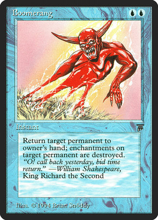 Boomerang [Legends] | Jomio and Rueliete's Cards and Comics