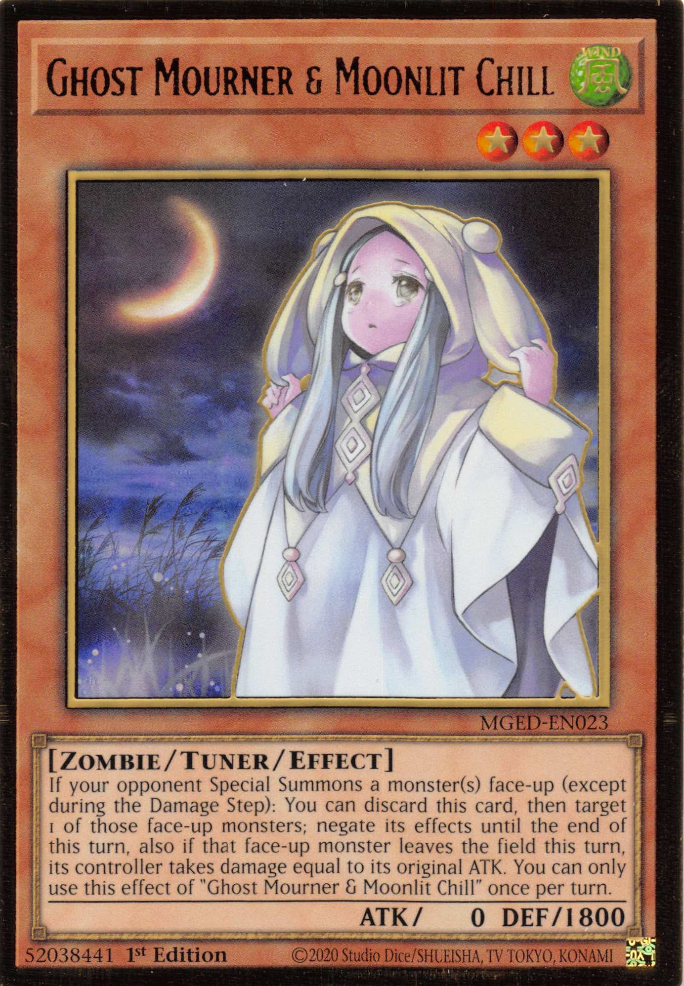 Ghost Mourner & Moonlit Chill [MGED-EN023] Gold Rare | Jomio and Rueliete's Cards and Comics