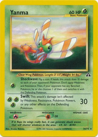 Yanma (36/75) [Neo Discovery Unlimited] | Jomio and Rueliete's Cards and Comics