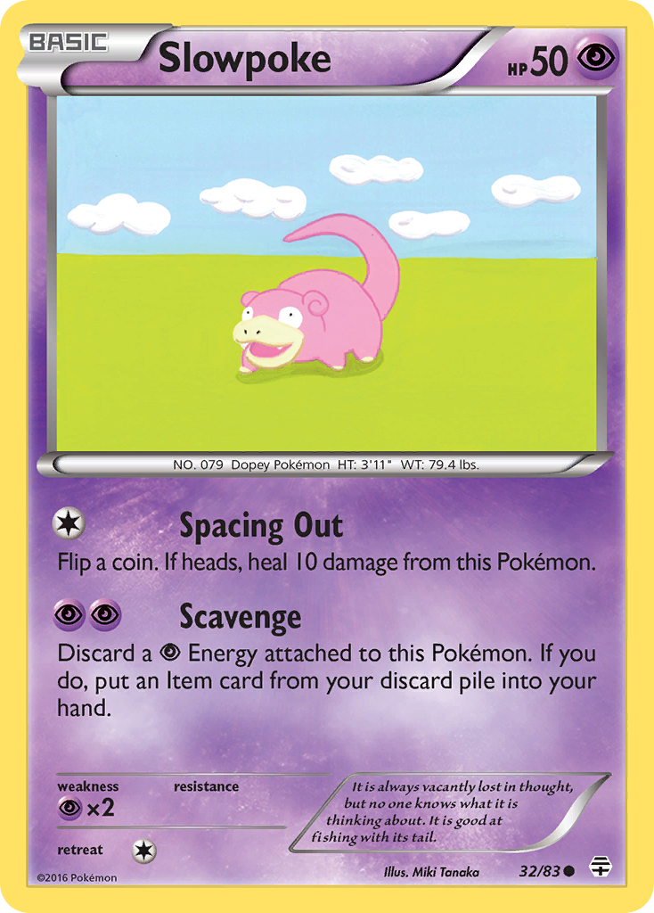 Slowpoke (32/83) [XY: Generations] | Jomio and Rueliete's Cards and Comics