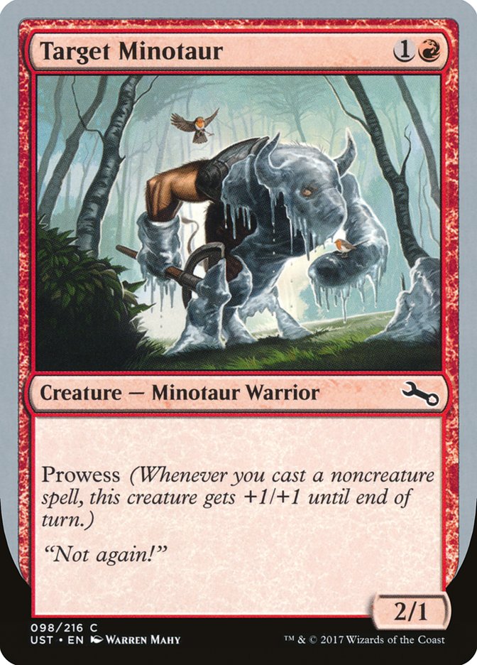 Target Minotaur (Ice Art) [Unstable] | Jomio and Rueliete's Cards and Comics