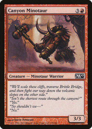 Canyon Minotaur [Magic 2010] | Jomio and Rueliete's Cards and Comics