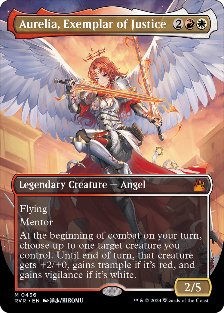 Aurelia, Exemplar of Justice (Anime Borderless) [Ravnica Remastered] | Jomio and Rueliete's Cards and Comics