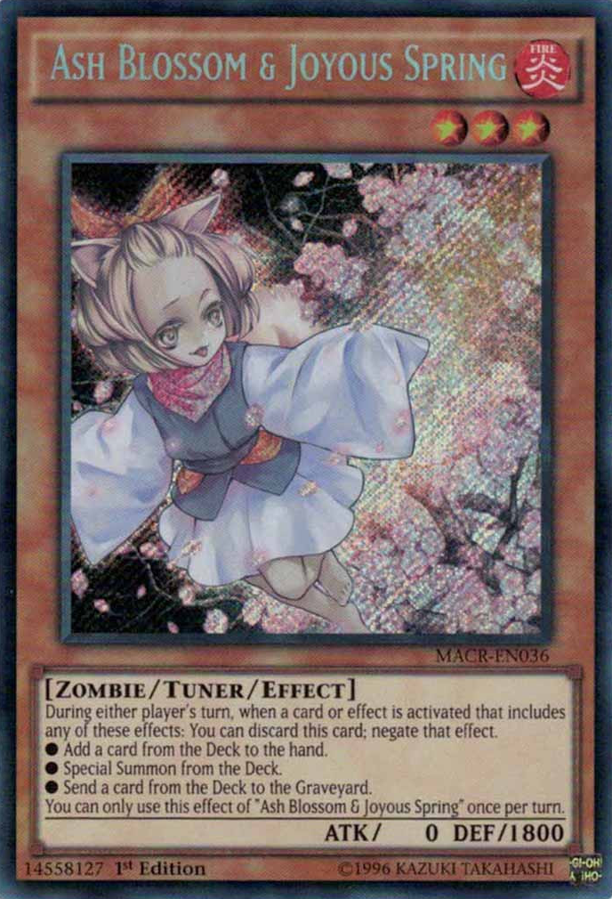 Ash Blossom & Joyous Spring [MACR-EN036] Secret Rare | Jomio and Rueliete's Cards and Comics