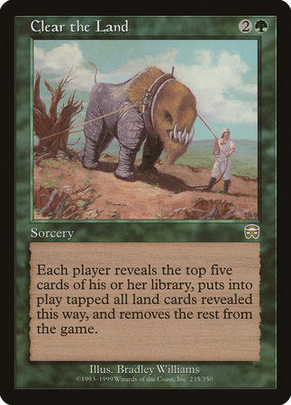 Clear the Land [Mercadian Masques] | Jomio and Rueliete's Cards and Comics