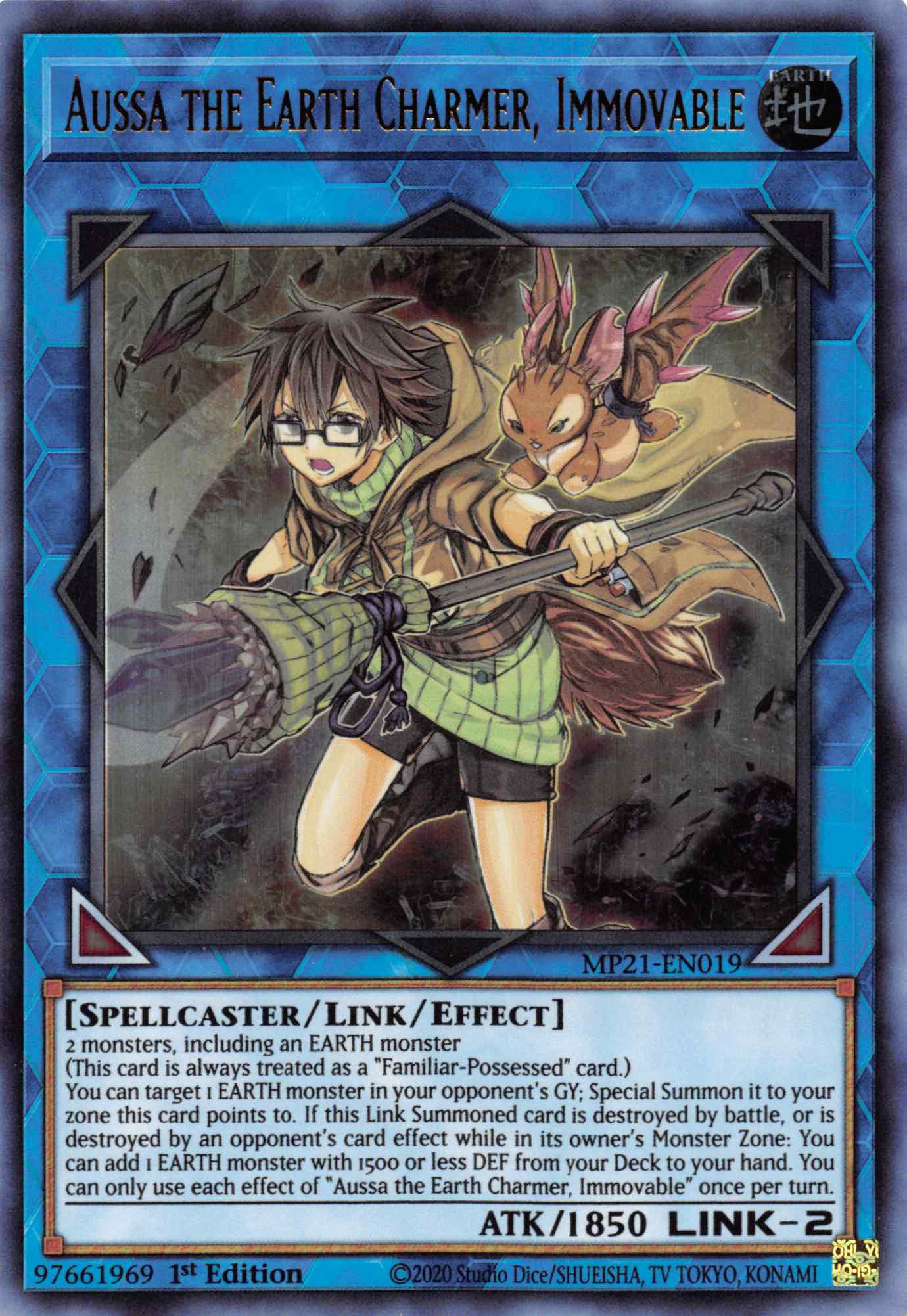 Aussa the Earth Charmer, Immovable [MP21-EN019] Ultra Rare | Jomio and Rueliete's Cards and Comics