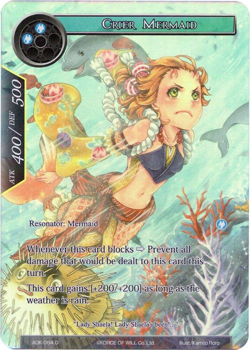 Crier Mermaid (Full Art) (ADK-064) [Advent of the Demon King] | Jomio and Rueliete's Cards and Comics