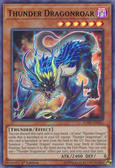 Thunder Dragonroar [SOFU-EN021] Ultra Rare | Jomio and Rueliete's Cards and Comics