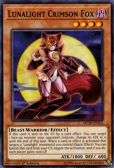 Lunalight Crimson Fox [MP18-EN163] Common | Jomio and Rueliete's Cards and Comics
