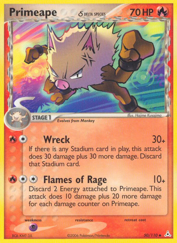 Primeape (50/110) (Delta Species) [EX: Holon Phantoms] | Jomio and Rueliete's Cards and Comics