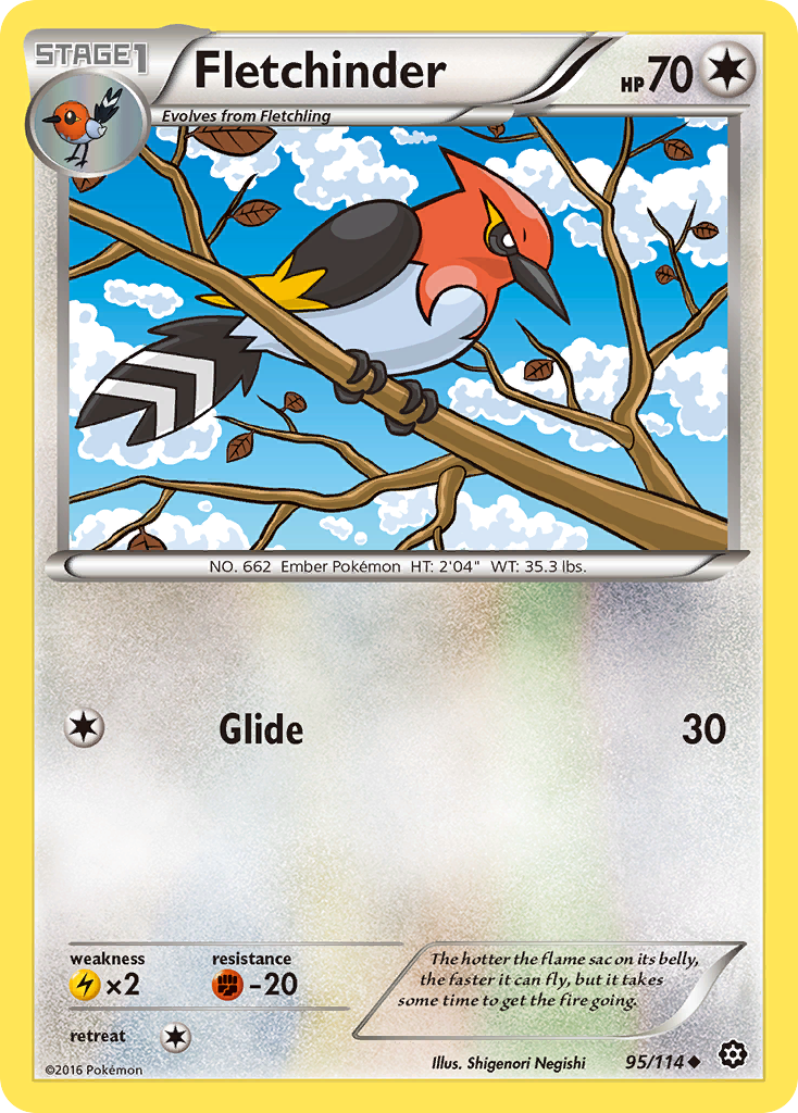 Fletchinder (95/114) [XY: Steam Siege] | Jomio and Rueliete's Cards and Comics
