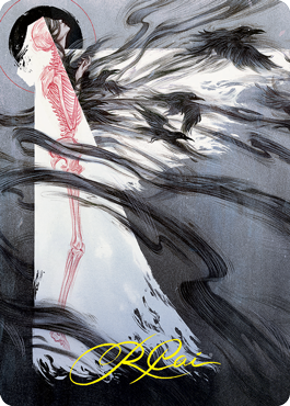 Tendrils of Agony Art Card (Gold-Stamped Signature) [Strixhaven: School of Mages Art Series] | Jomio and Rueliete's Cards and Comics