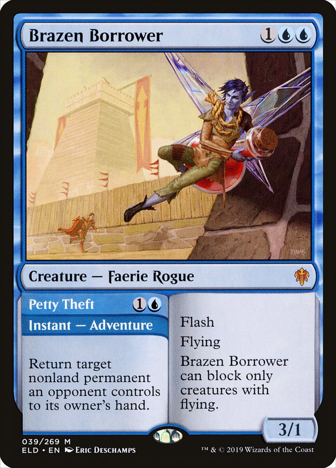 Brazen Borrower // Petty Theft [Throne of Eldraine] | Jomio and Rueliete's Cards and Comics