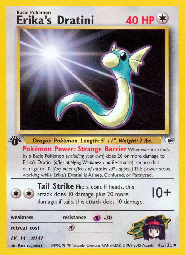 Erika's Dratini (42/132) [Gym Heroes 1st Edition] | Jomio and Rueliete's Cards and Comics