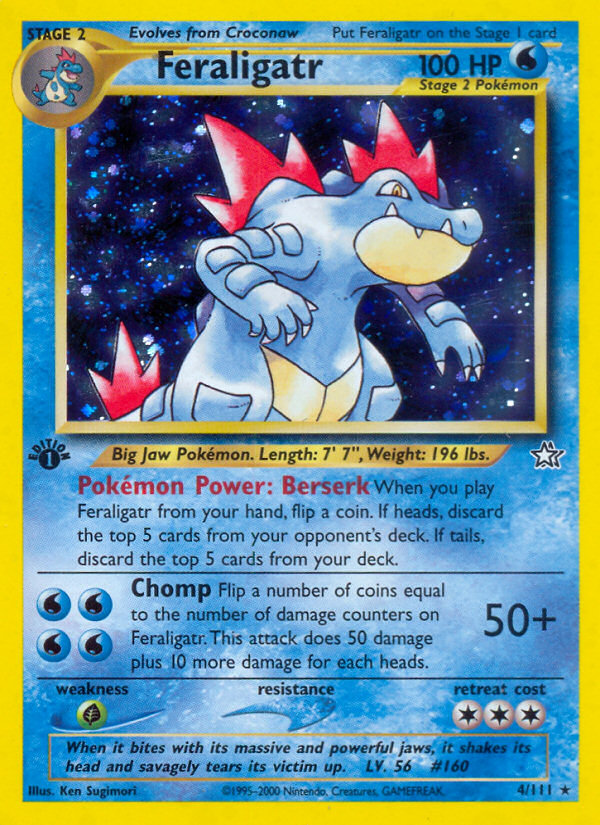 Feraligatr (4/111) [Neo Genesis 1st Edition] | Jomio and Rueliete's Cards and Comics
