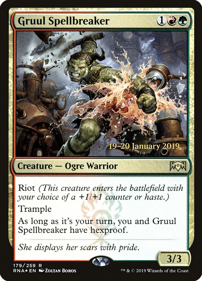 Gruul Spellbreaker [Ravnica Allegiance Prerelease Promos] | Jomio and Rueliete's Cards and Comics