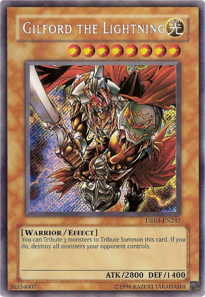 Gilford the Lightning [DR04-EN242] Secret Rare | Jomio and Rueliete's Cards and Comics