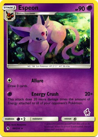 Espeon (89/214) (Mewtwo Deck) [Battle Academy 2020] | Jomio and Rueliete's Cards and Comics