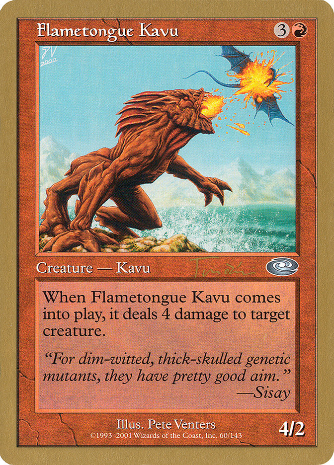 Flametongue Kavu (Jan Tomcani) [World Championship Decks 2001] | Jomio and Rueliete's Cards and Comics