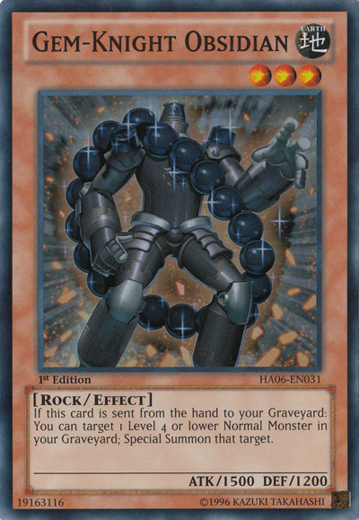 Gem-Knight Obsidian [HA06-EN031] Super Rare | Jomio and Rueliete's Cards and Comics