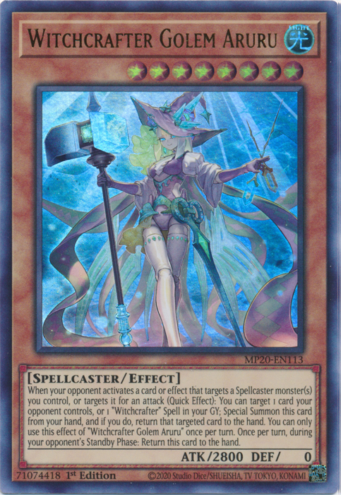 Witchcrafter Golem Aruru [MP20-EN113] Ultra Rare | Jomio and Rueliete's Cards and Comics