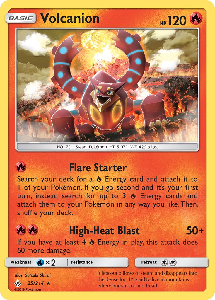 Volcanion (25/214) (Theme Deck Exclusive) [Sun & Moon: Unbroken Bonds] | Jomio and Rueliete's Cards and Comics