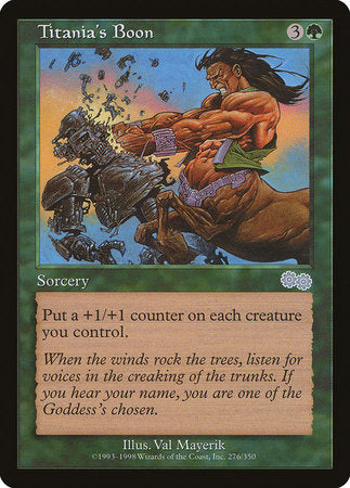 Titania's Boon [Urza's Saga] | Jomio and Rueliete's Cards and Comics