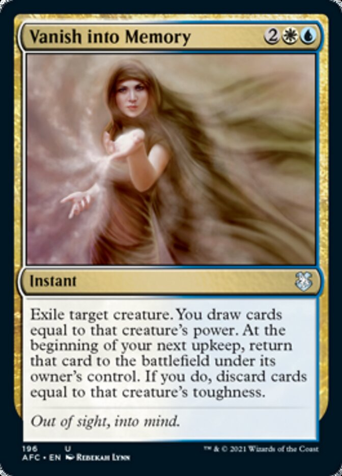 Vanish into Memory [Dungeons & Dragons: Adventures in the Forgotten Realms Commander] | Jomio and Rueliete's Cards and Comics