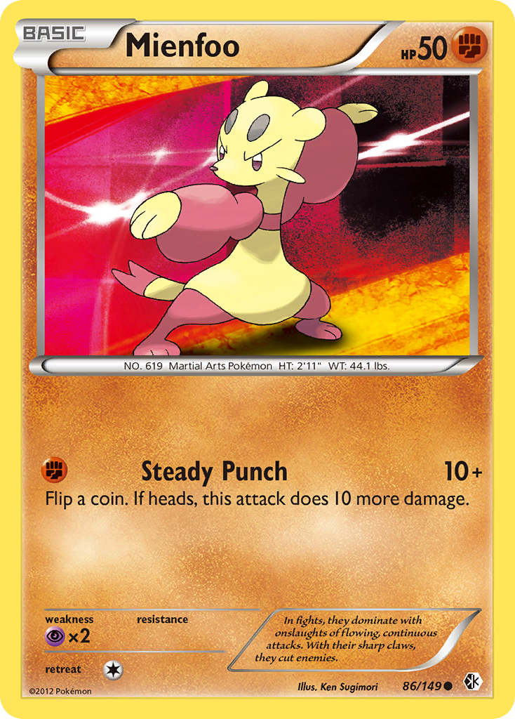 Mienfoo (86/149) [Black & White: Boundaries Crossed] | Jomio and Rueliete's Cards and Comics
