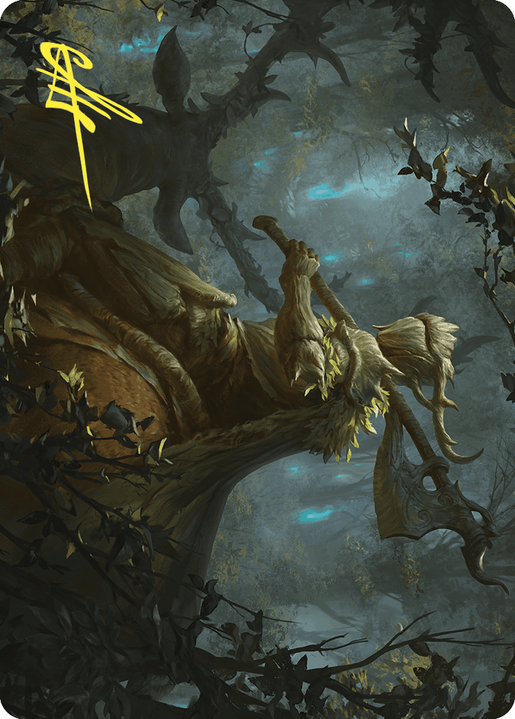Verdant Outrider Art Card (Gold-Stamped Signature) [Wilds of Eldraine Art Series] | Jomio and Rueliete's Cards and Comics