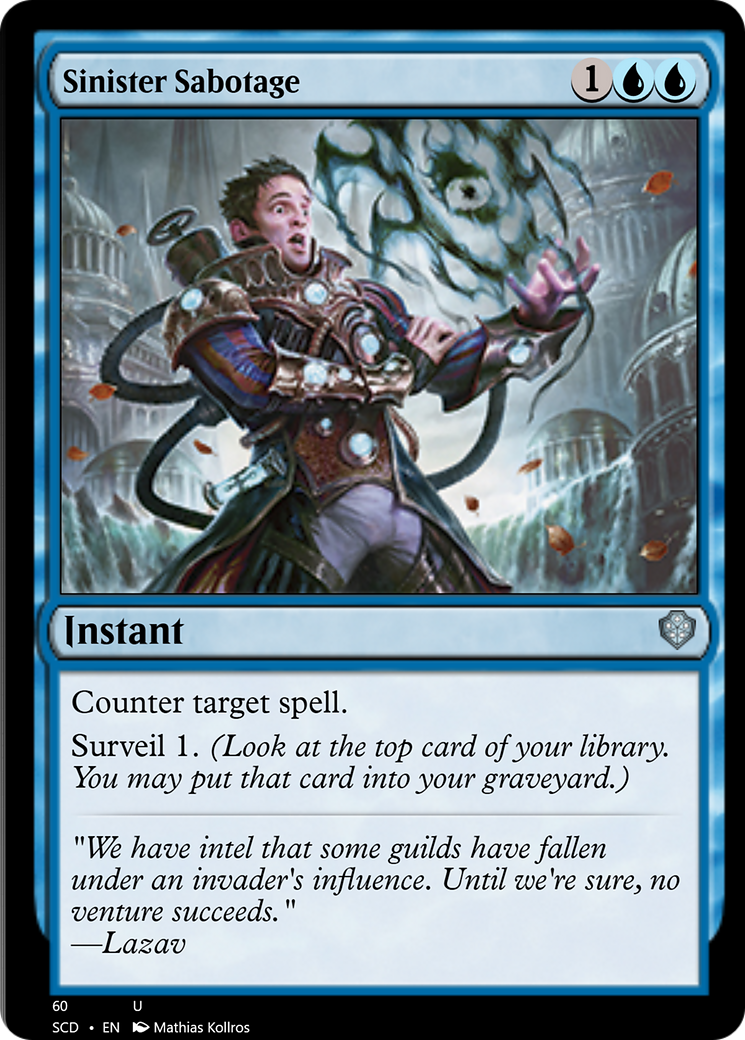 Sinister Sabotage [Starter Commander Decks] | Jomio and Rueliete's Cards and Comics