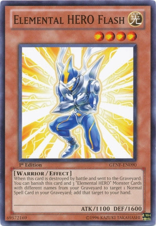 Elemental HERO Flash [GENF-EN090] Common | Jomio and Rueliete's Cards and Comics