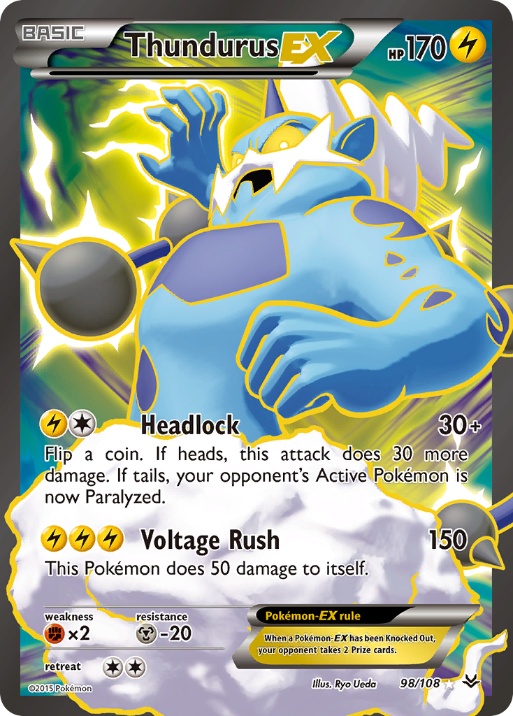 Thundurus EX (98/108) [XY: Roaring Skies] | Jomio and Rueliete's Cards and Comics