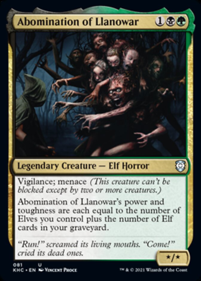 Abomination of Llanowar [Kaldheim Commander] | Jomio and Rueliete's Cards and Comics