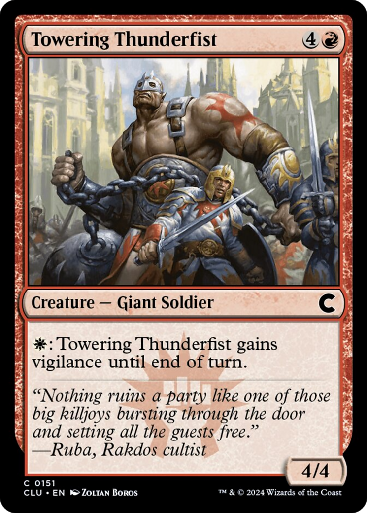 Towering Thunderfist [Ravnica: Clue Edition] | Jomio and Rueliete's Cards and Comics