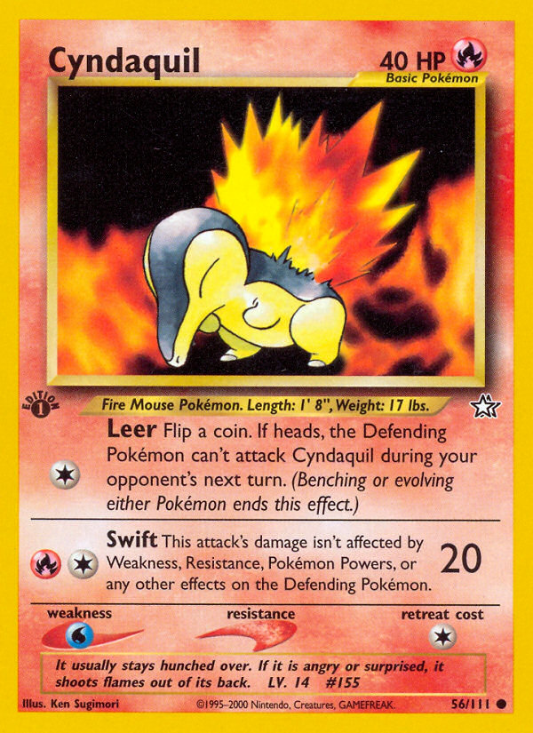 Cyndaquil (56/111) [Neo Genesis 1st Edition] | Jomio and Rueliete's Cards and Comics